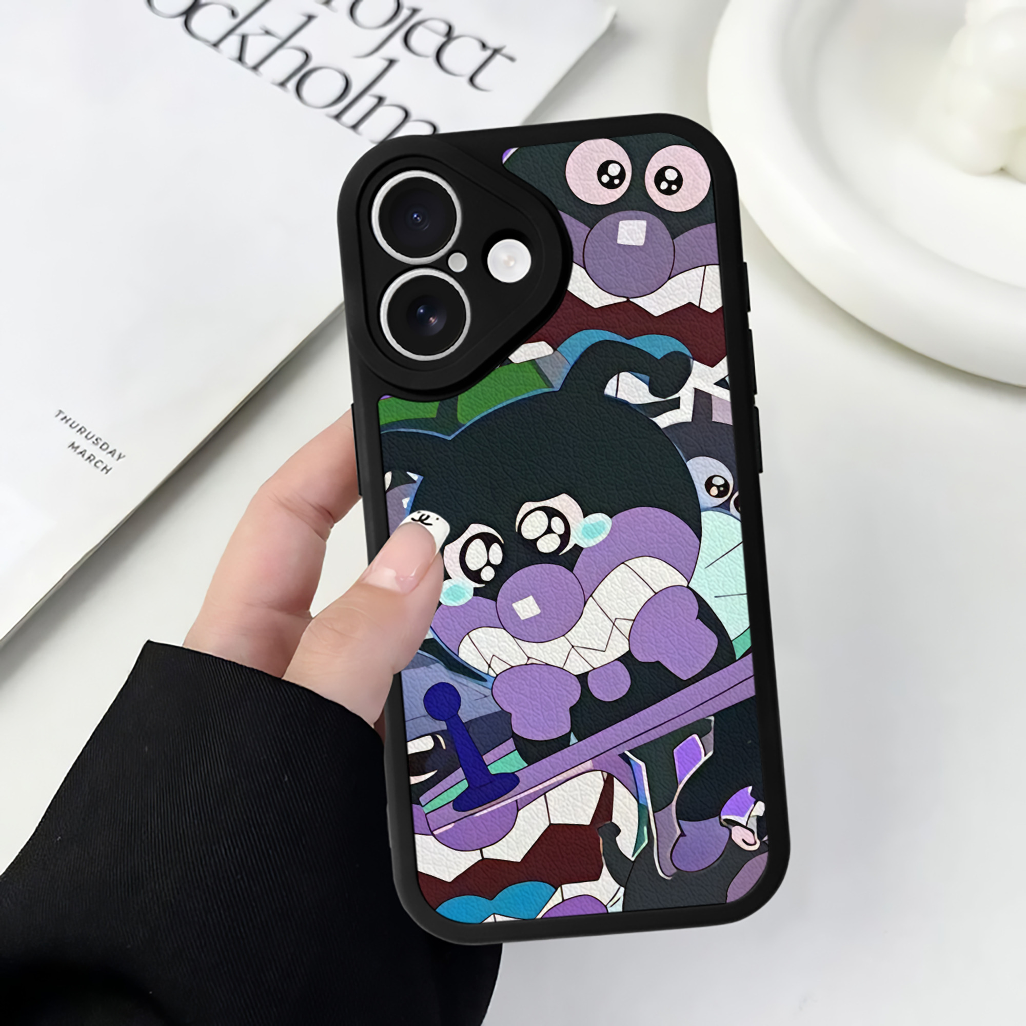 （画像用） アンパンマン Anpanman 【iPhone 16シリーズ対応】シリコンスマホケース（レザー調） 材質：シリコン